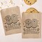 Big Dot of Happiness Adult 80th Birthday Kraft Brown Paper Treat Bags, Birthday Individual Greaseproof Brown Paper Sandwich Cookie Bags - 25 Count